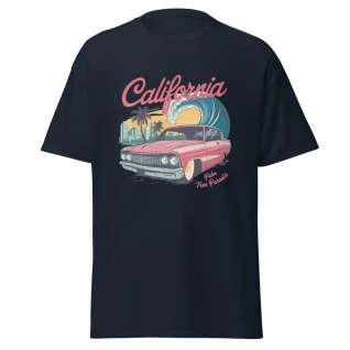 California - Retro Beach & Classic Car Unisex classic tee