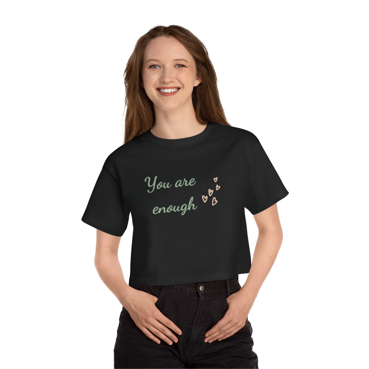 You Are Enough Champion Women's Heritage Cropped T-Shirt