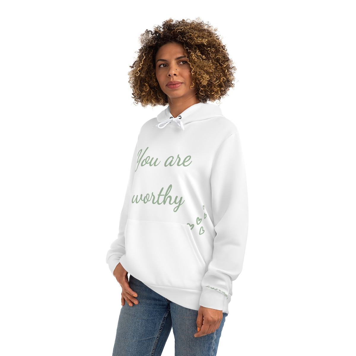 AOP Fashion Hoodie "You are worthy" & "I am worthy" 