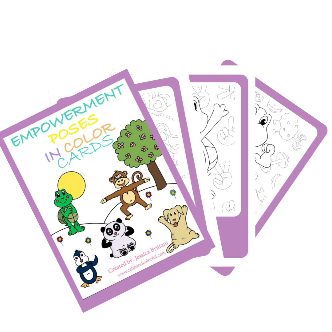 Empowerment Poses In Color Cards