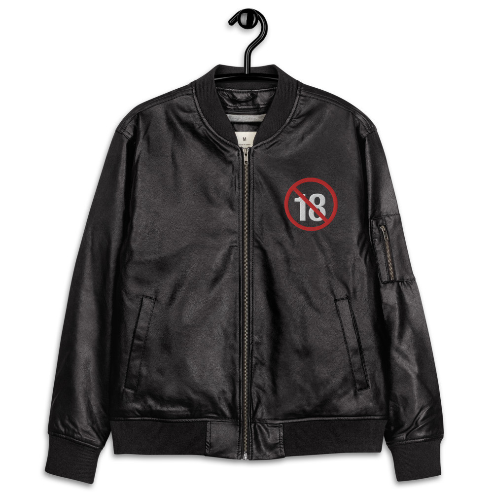 Rockefeller Boys Clothing Brand Richer Lyfe - Leather Bomber Jacket