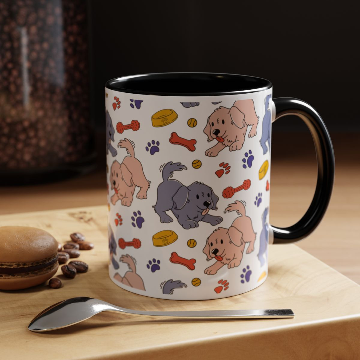 Dog Pattern Cartoon Style Mug (11, 15oz)