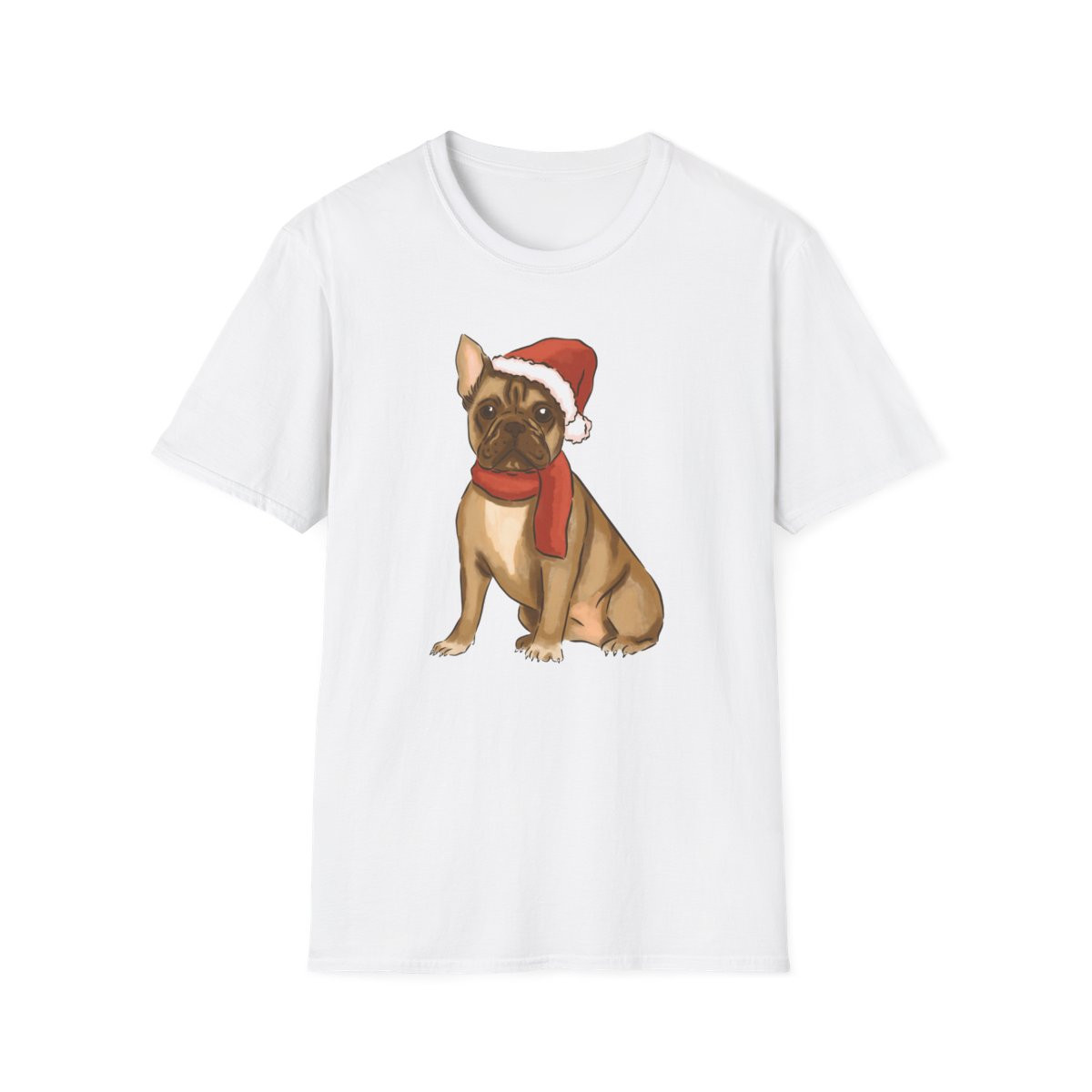 Cap and Scarf Elegance with French Bulldog T-Shirt