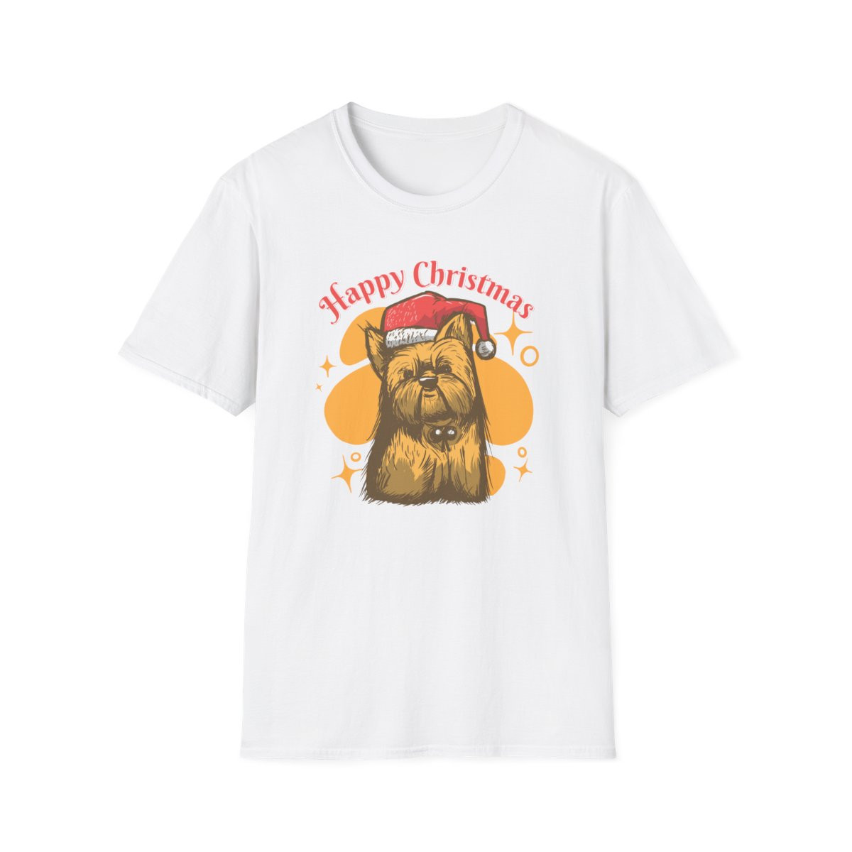 Happy Christmas Yorkie Santa Cap Bliss T-Shirt