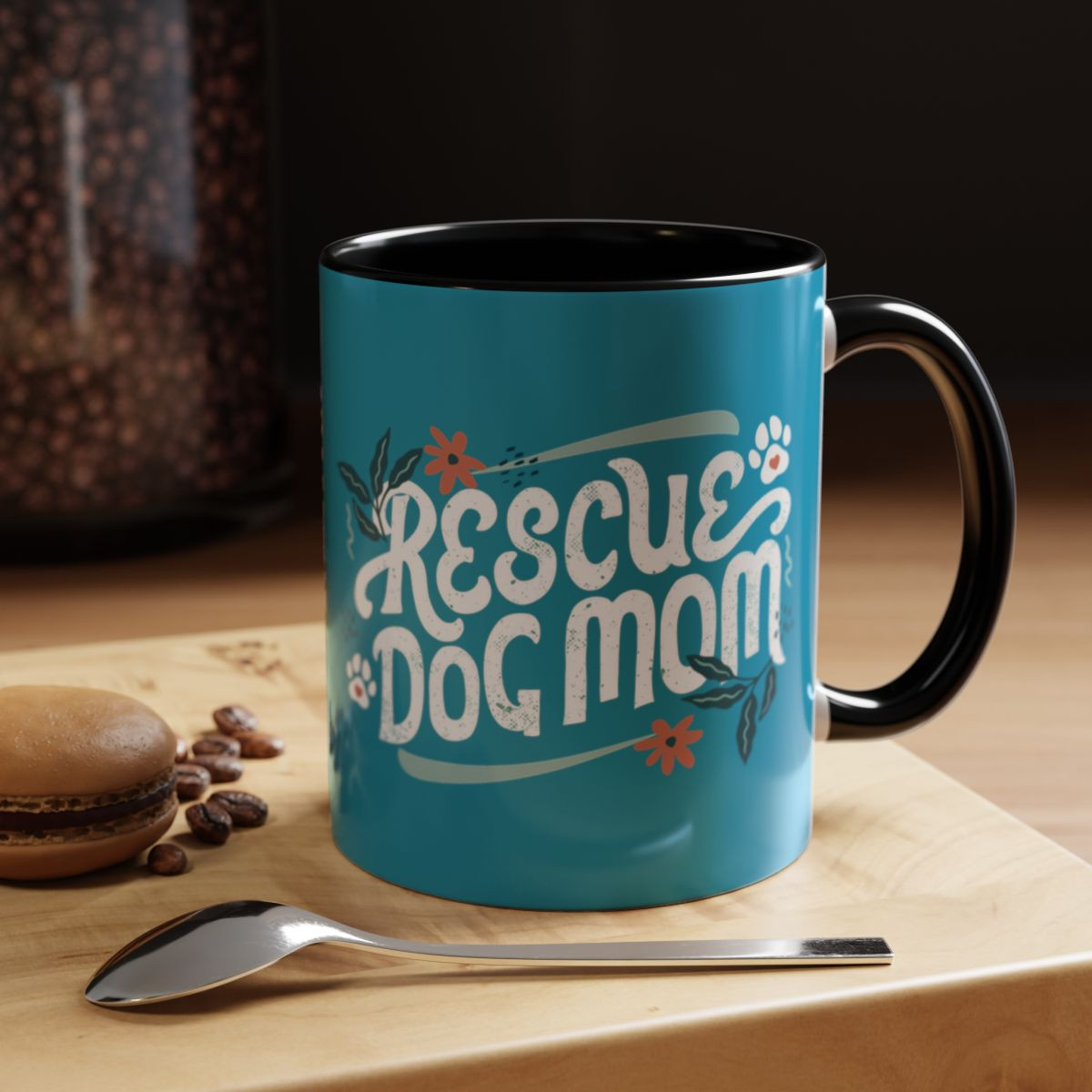 Rescue Dog Mom Mug (11, 15oz)