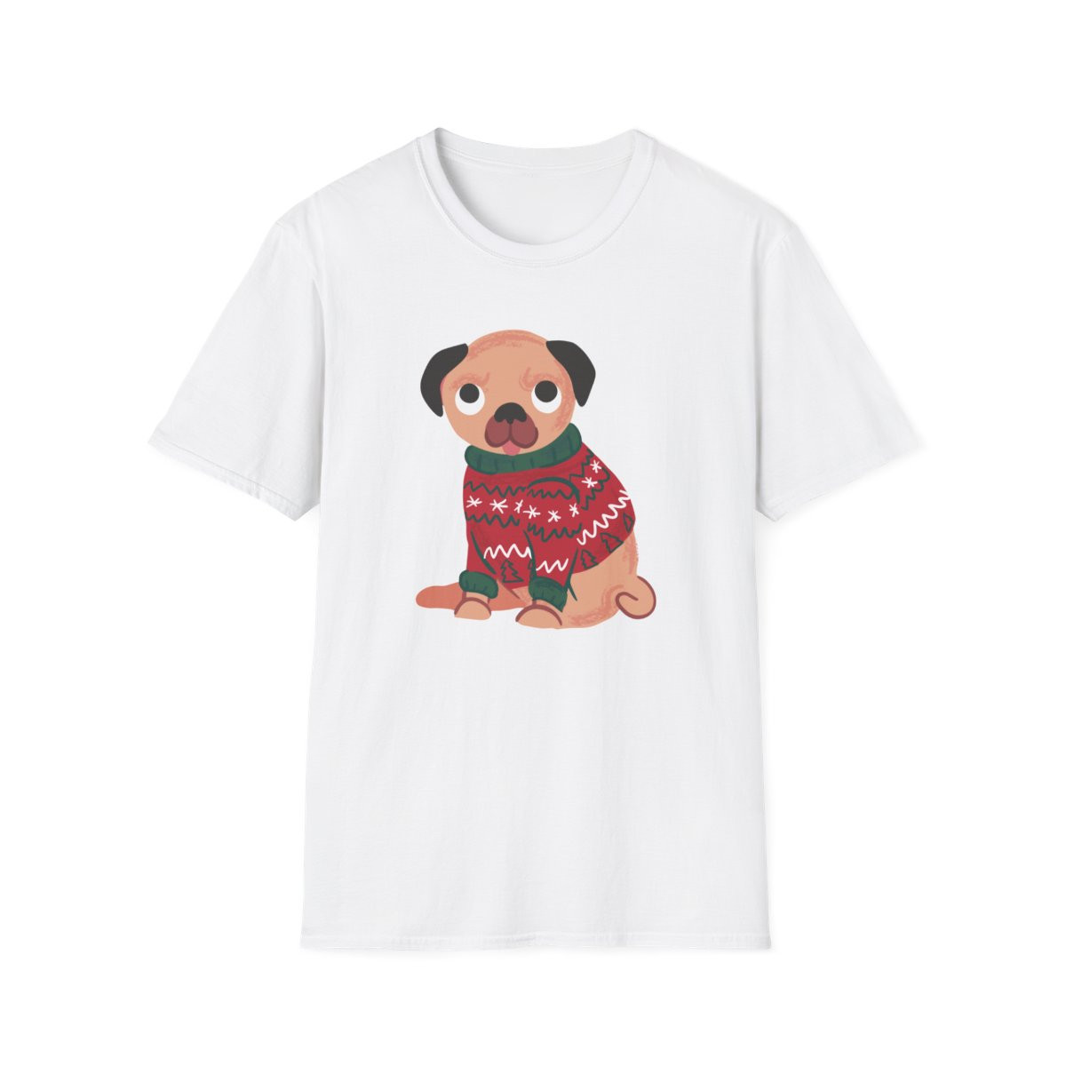 Merry Pug Christmas Sweater T-Shirt