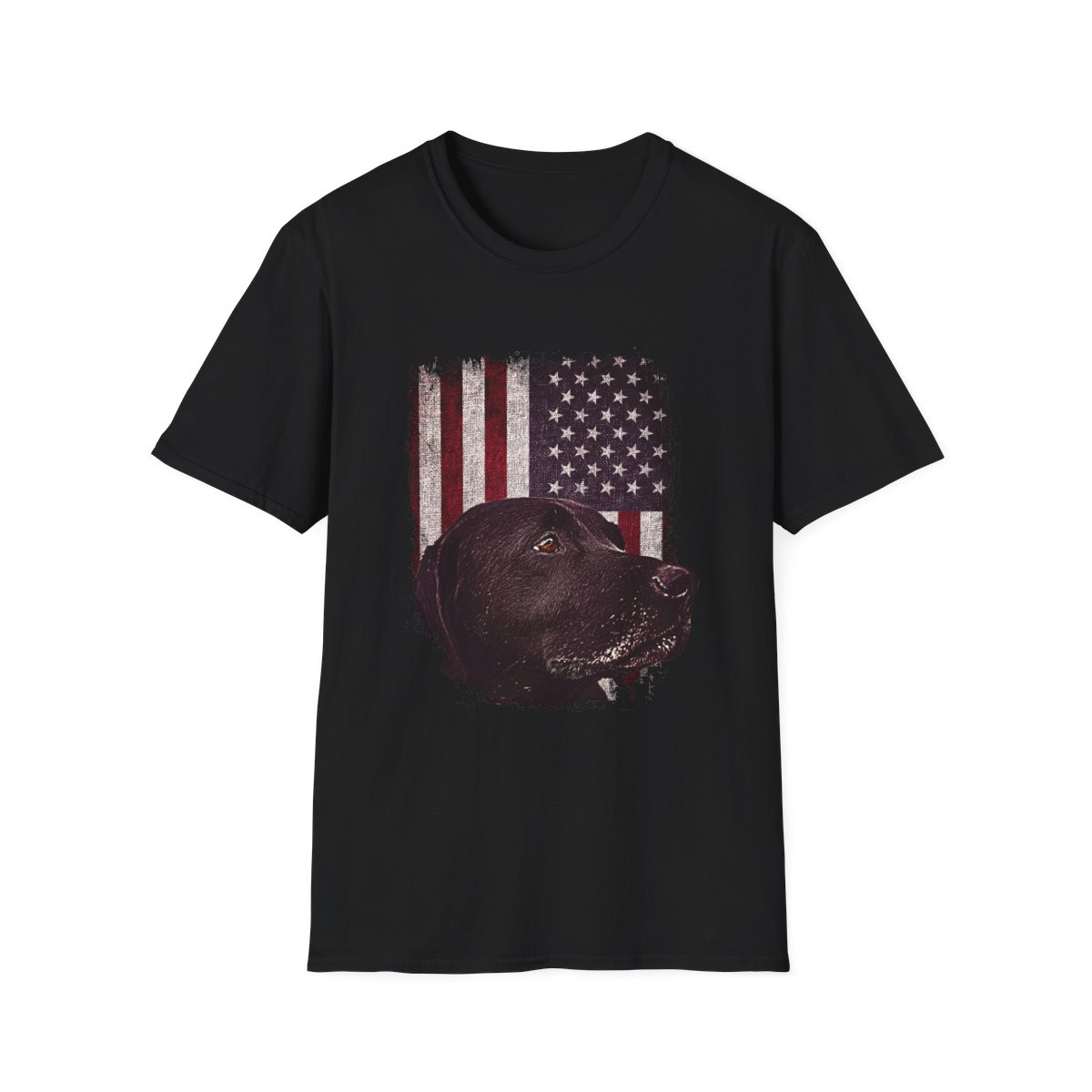 Black Lab USA Flag T-Shirt