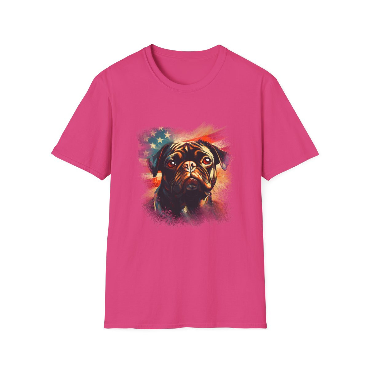 Dog and American Flag T-Shirt