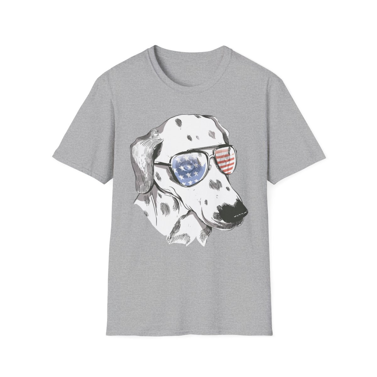 Dog American Flag Sunglasses T-Shirt