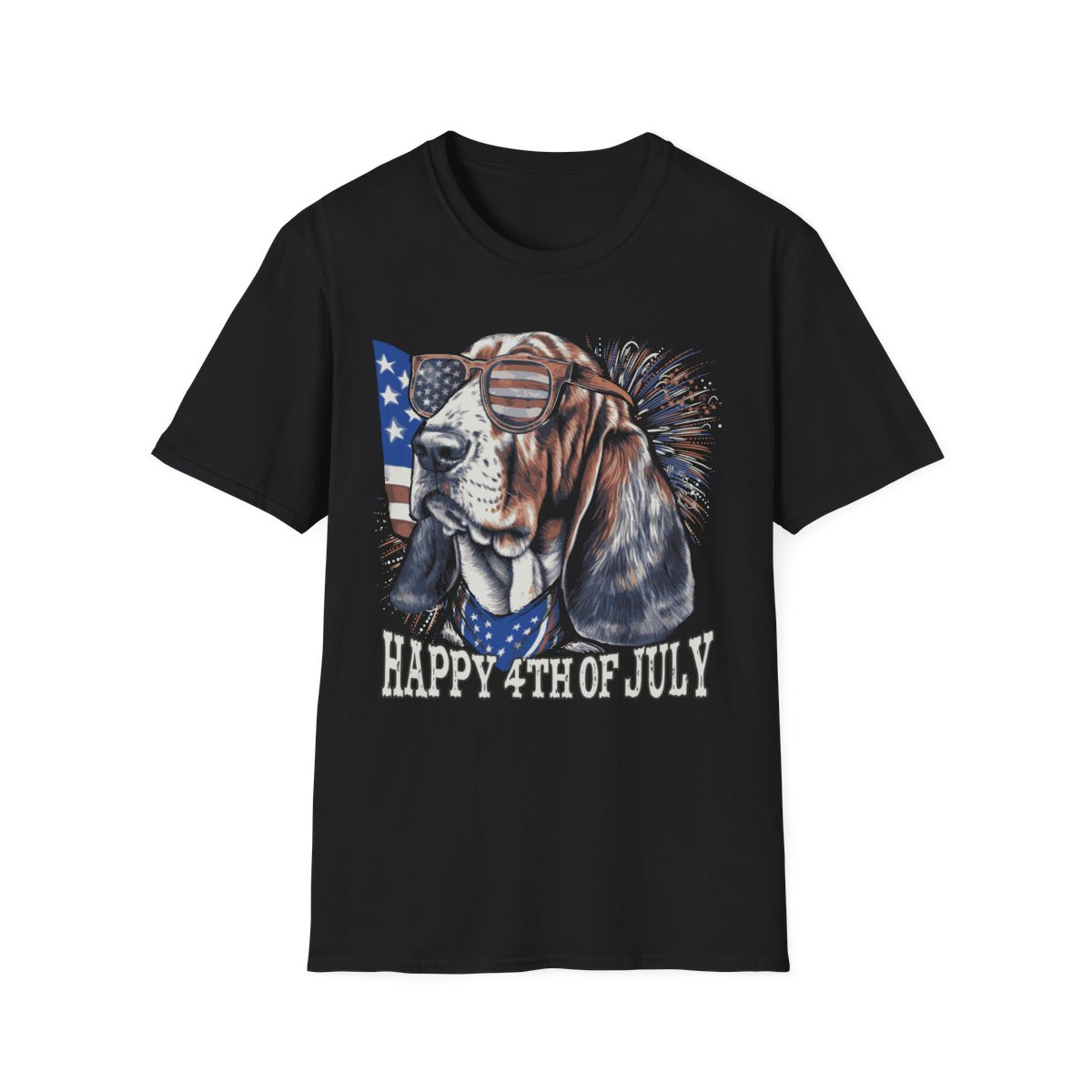 Hound Dog Happy 4th of July T-Shirt