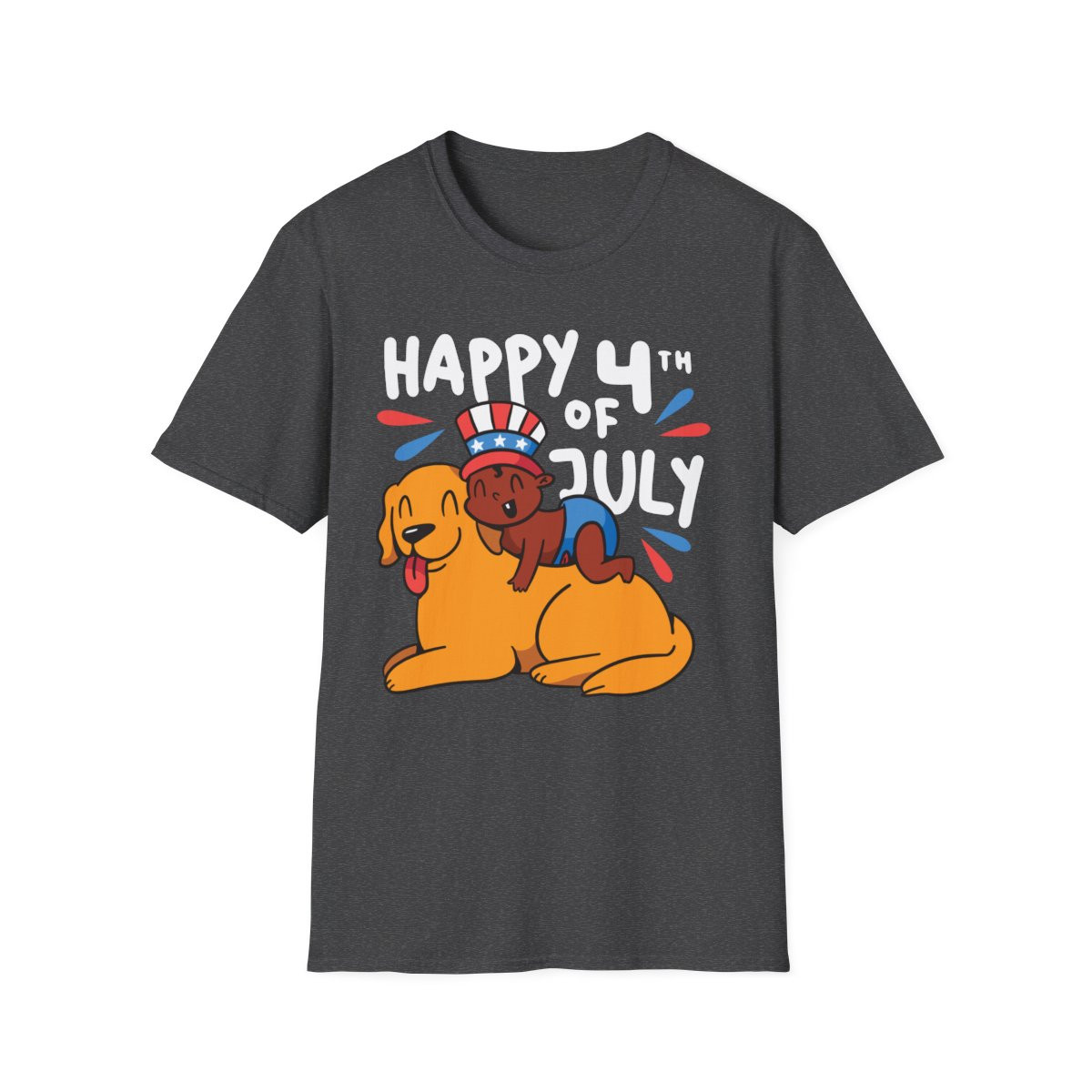 4th of July with Baby and Dog T-Shirt