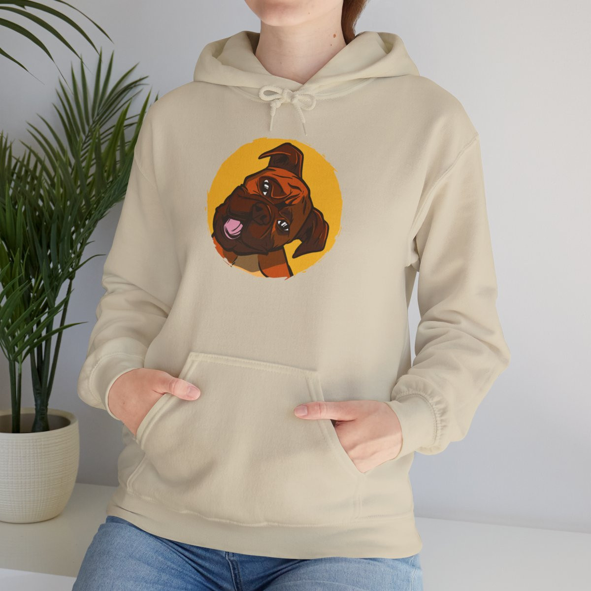 Boxer Dog Heavy Blend Hoodie