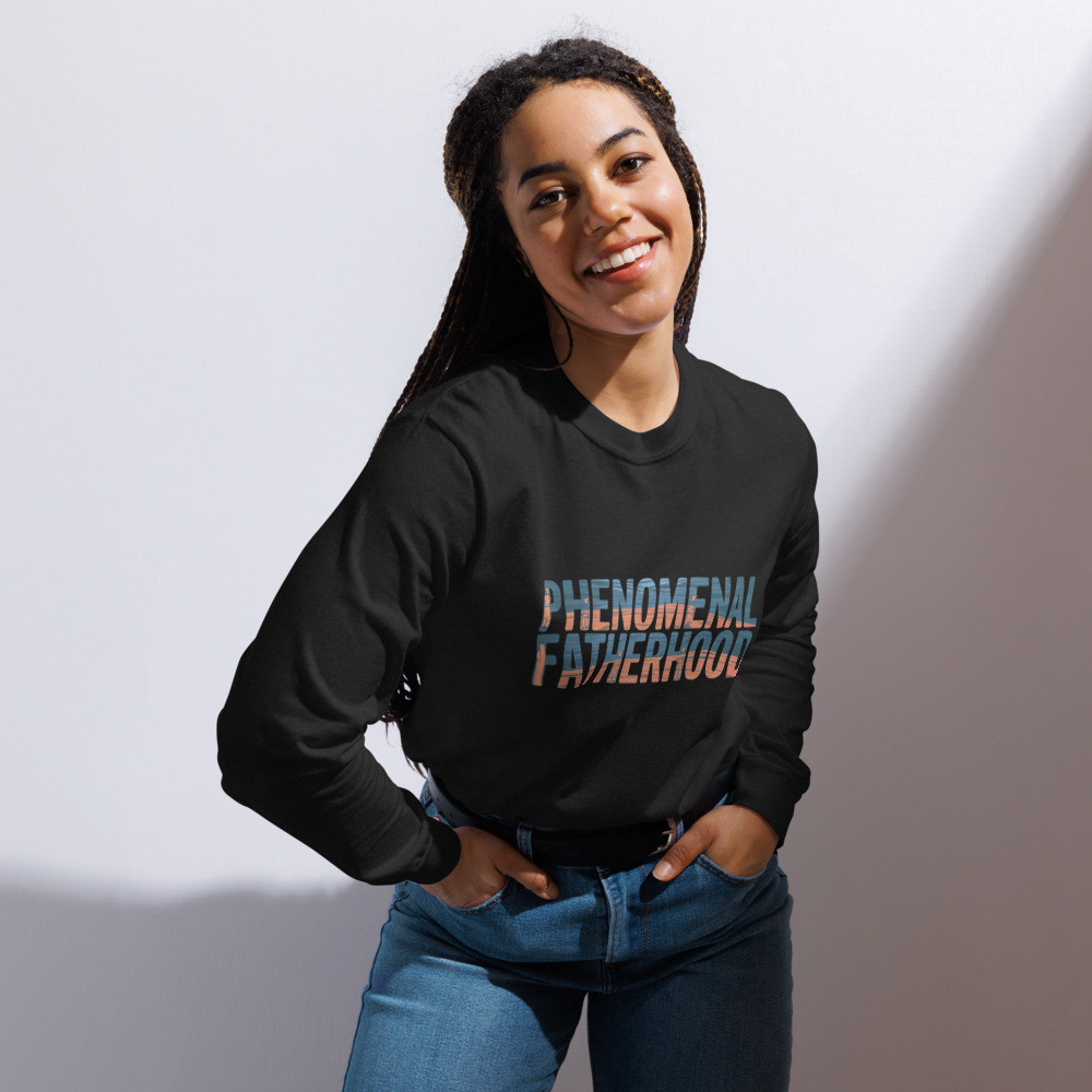 Phenomenal Fatherhood Color Worded Garment-dyed heavyweight long-sleeve shirt