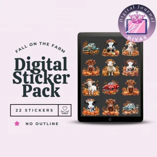 [Digital Stickers] Fall on the Farm (No Outline) 22 PNGs