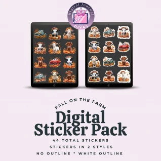 [Digital Stickers] Fall on the Farm Bundle 44 PNGs