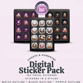 [Digital Stickers] Ghosts & Pumpkins BUNDLE 104 PNGs