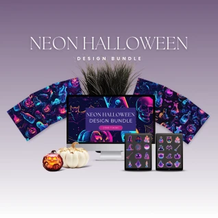 [Design Bundle] Neon Halloween Design Bundle