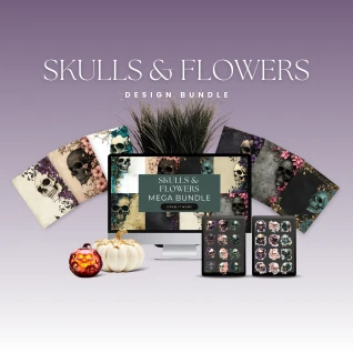 [Design Bundle] Skulls & Flowers Mega Bundle