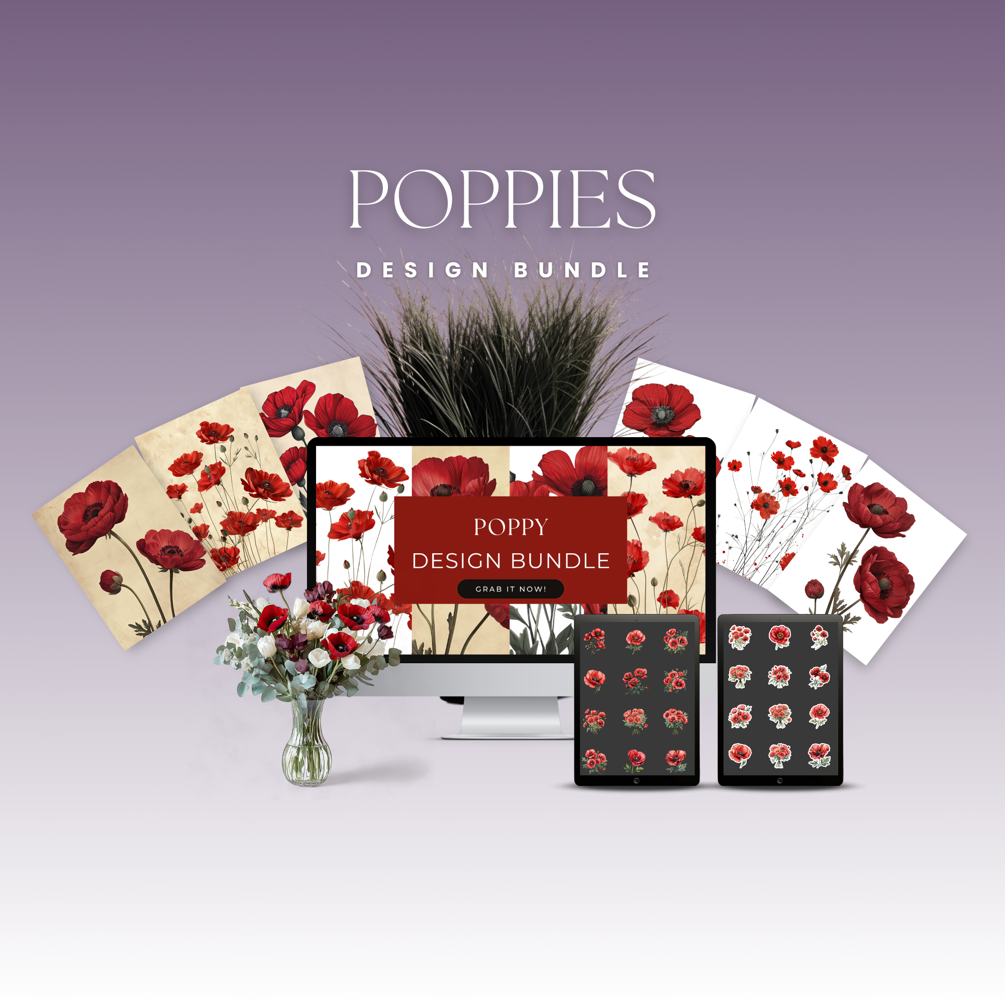 [Design Bundle] Poppies Design Bundle