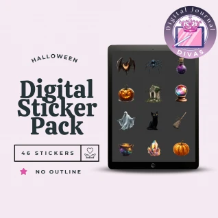 [Digital Stickers] Halloween (No Outline) 46 PNGs