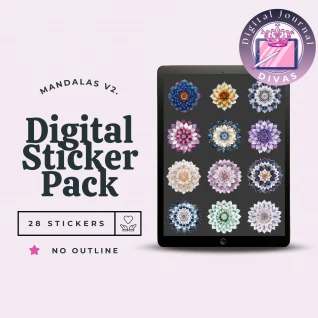 [Digital Stickers] Mandala V.2 (No Outline) 28 PNGs