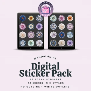 [Digital Stickers] Mandala V.2 BUNDLE 56 PNGs