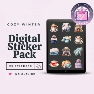 [Digital Stickers] Cozy Winter (No Outline) 23 PNGs