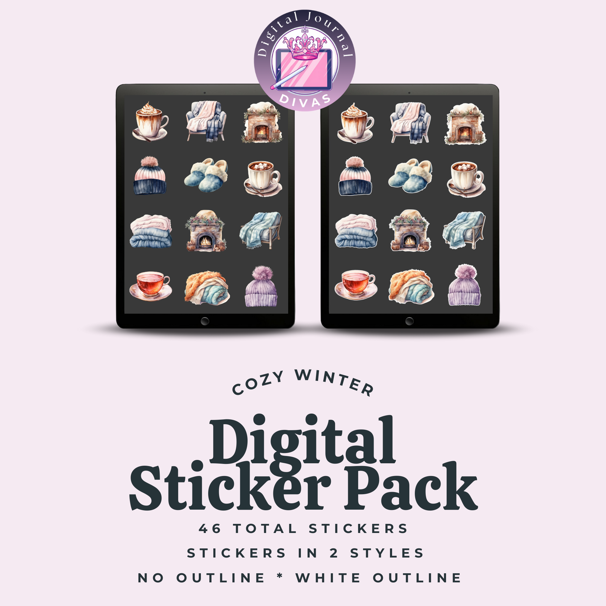 [Digital Stickers] Cozy Winter BUNDLE 46 PNGs