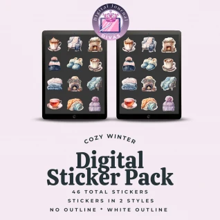 [Digital Stickers] Cozy Winter BUNDLE 46 PNGs