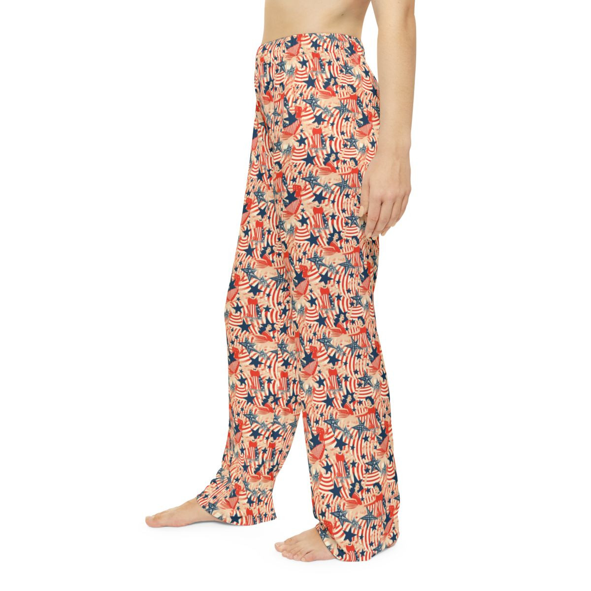 Vintage Patriotic Americana Print Women's Pajama Pants for Relaxing Nights