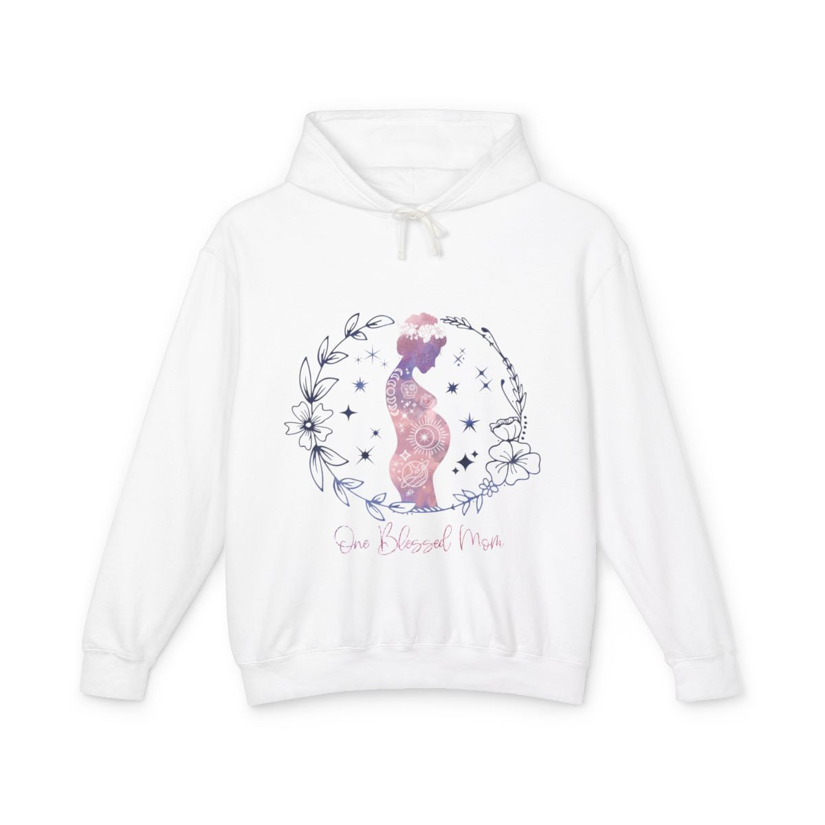 Blessed Mom Unisex Lightweight Hooded Sweatshirt - Perfect Gift for Mother's Day