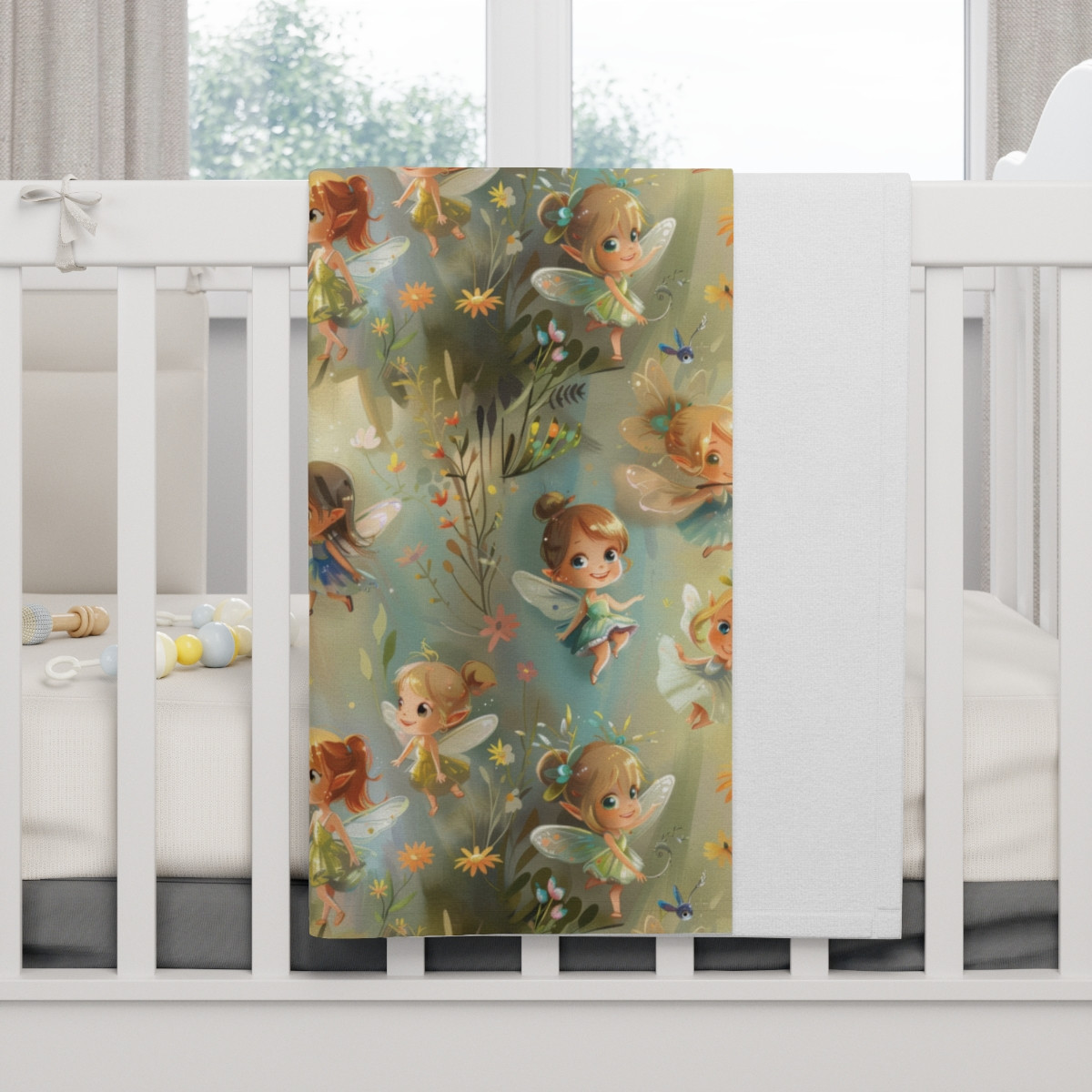 Fairy Garden Soft Fleece Baby Blanket - Cozy Nursery Decor, Ideal Baby Shower Gift