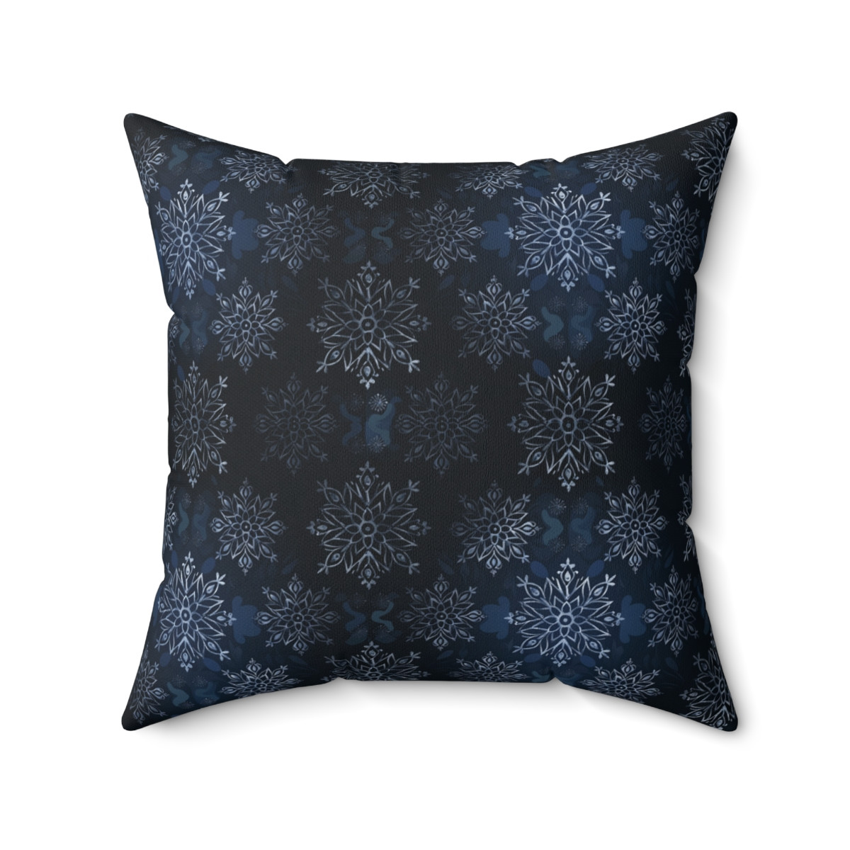 Elegant Snowflake Patterned Pillow for Winter Decor