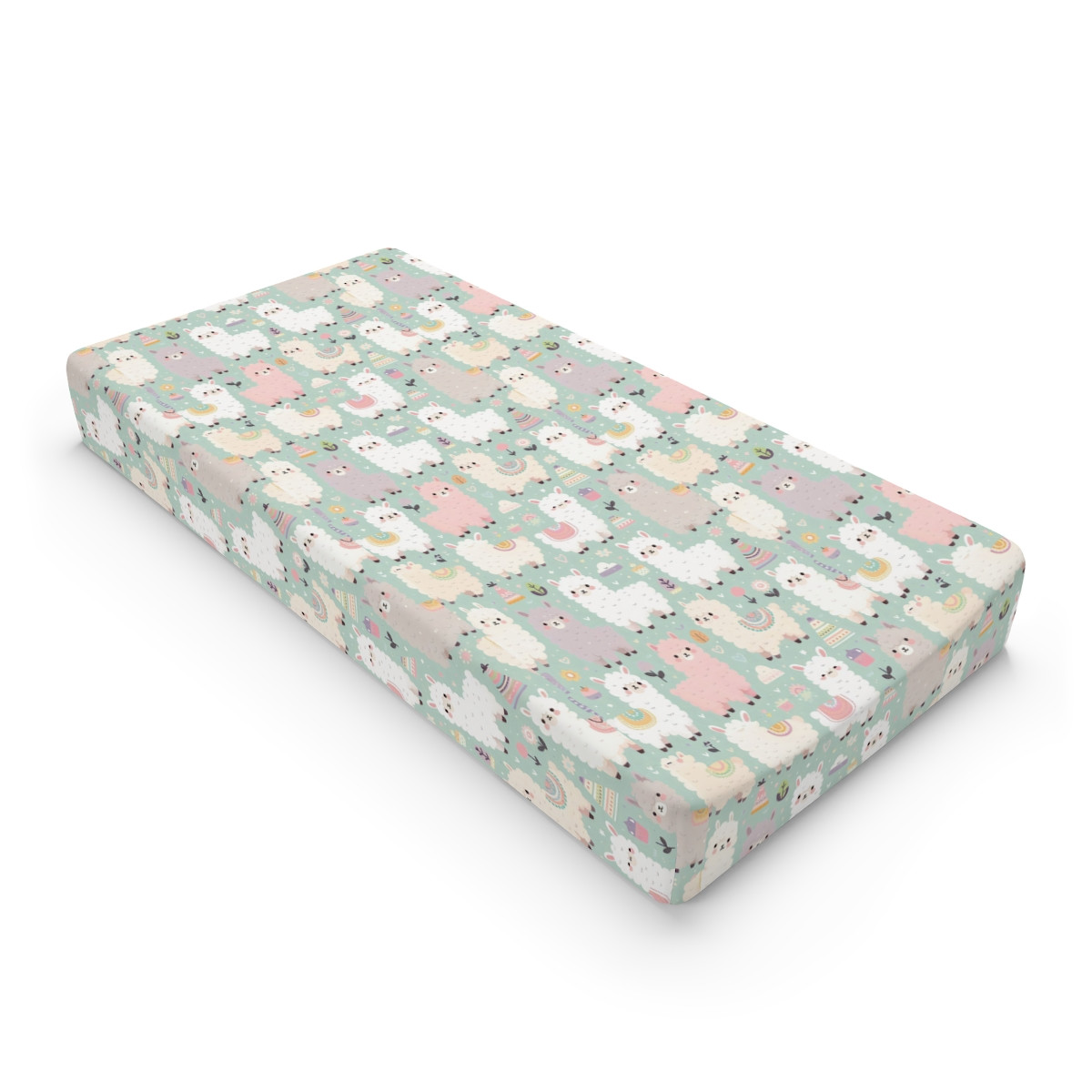 Adorable Alpaca Print Baby Changing Pad Cover - Soft and Stylish Nursery Essential