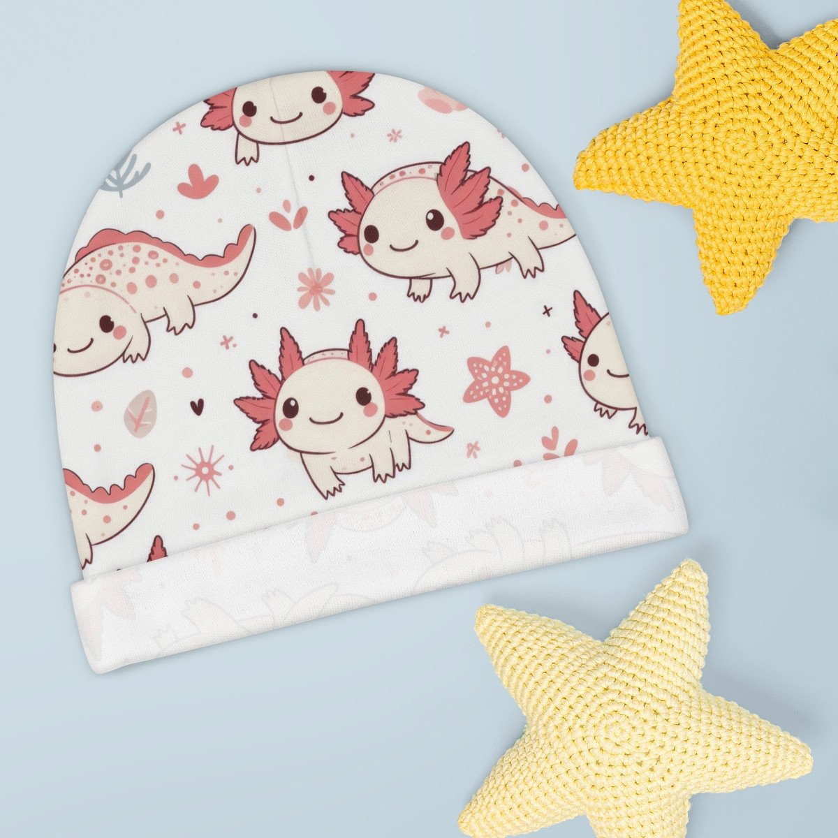 Cute Axolotl Baby Beanie – Adorable Infant Knit Hat for Baby Girls