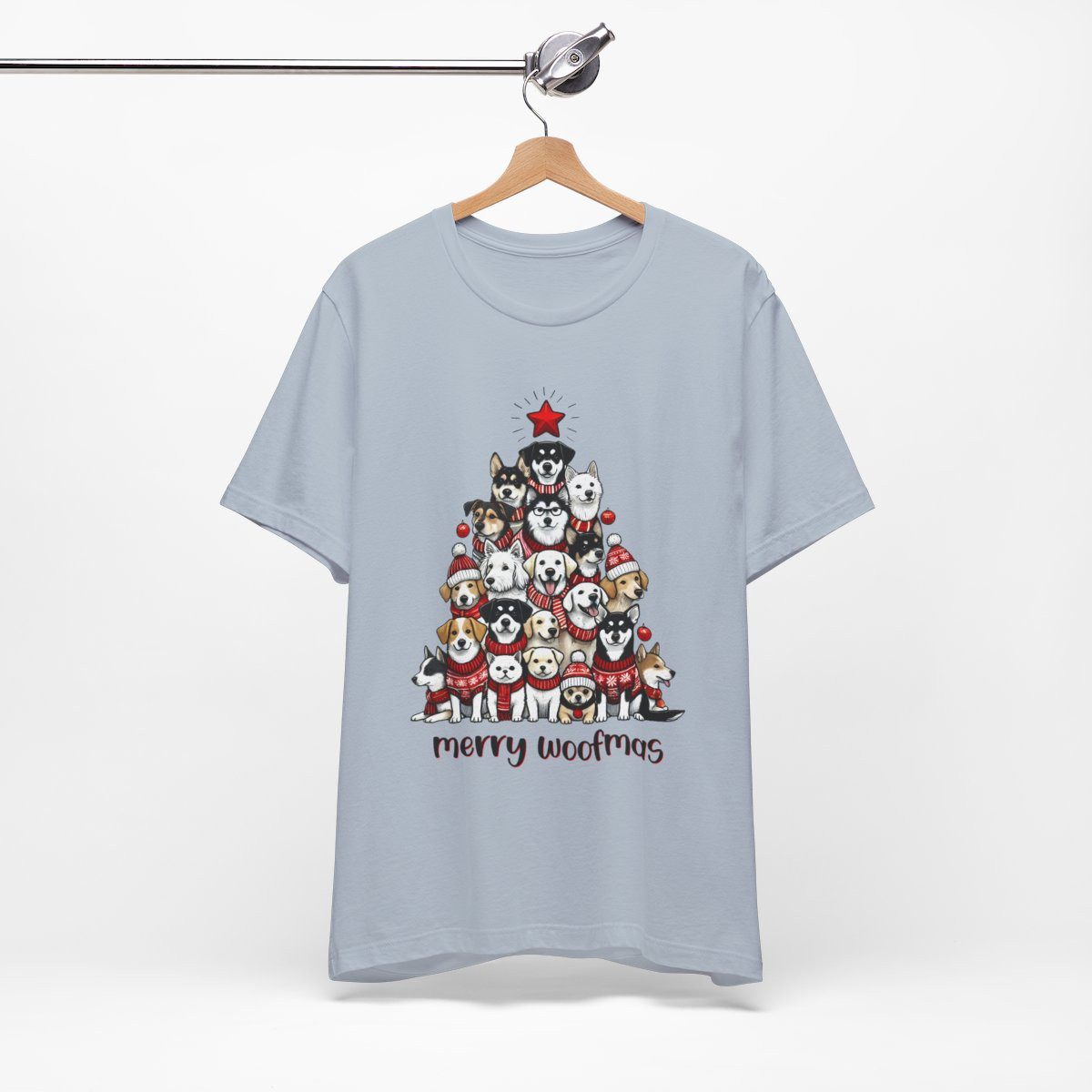 Merry Woofmas Graphic Tee for Dog Lovers