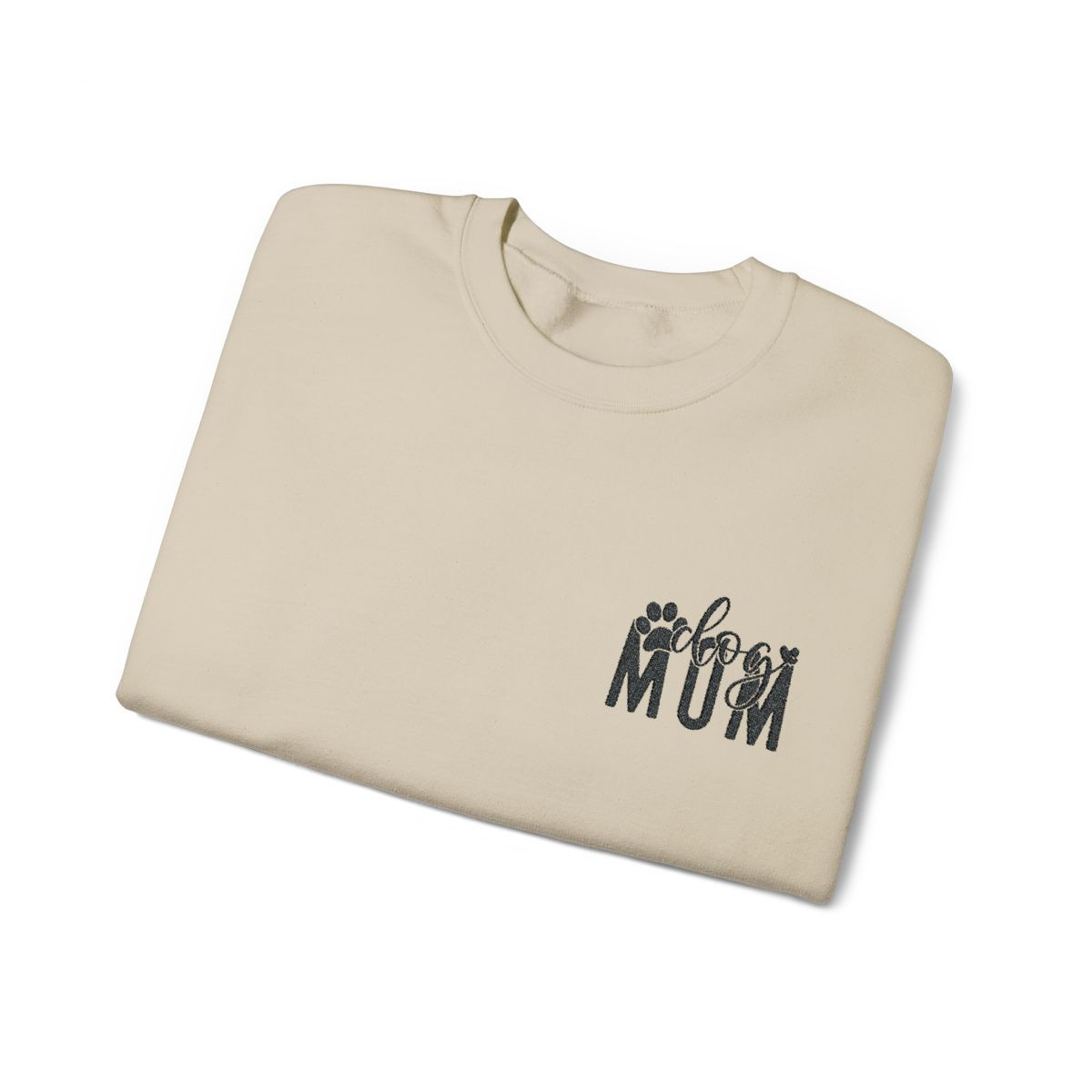 Embroidered Funny "Dog Mom" Unisex Heavy Blend™ Crewneck Sweatshirt