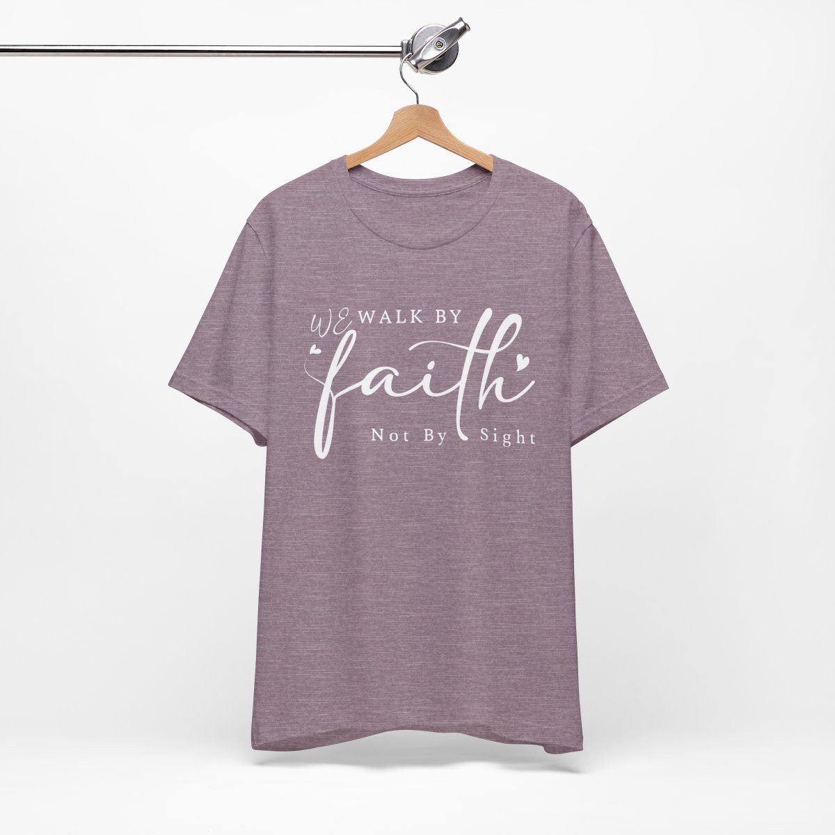 We Walk by Faith Unisex Short Sleeve Tee - Inspirational Christian Shirt