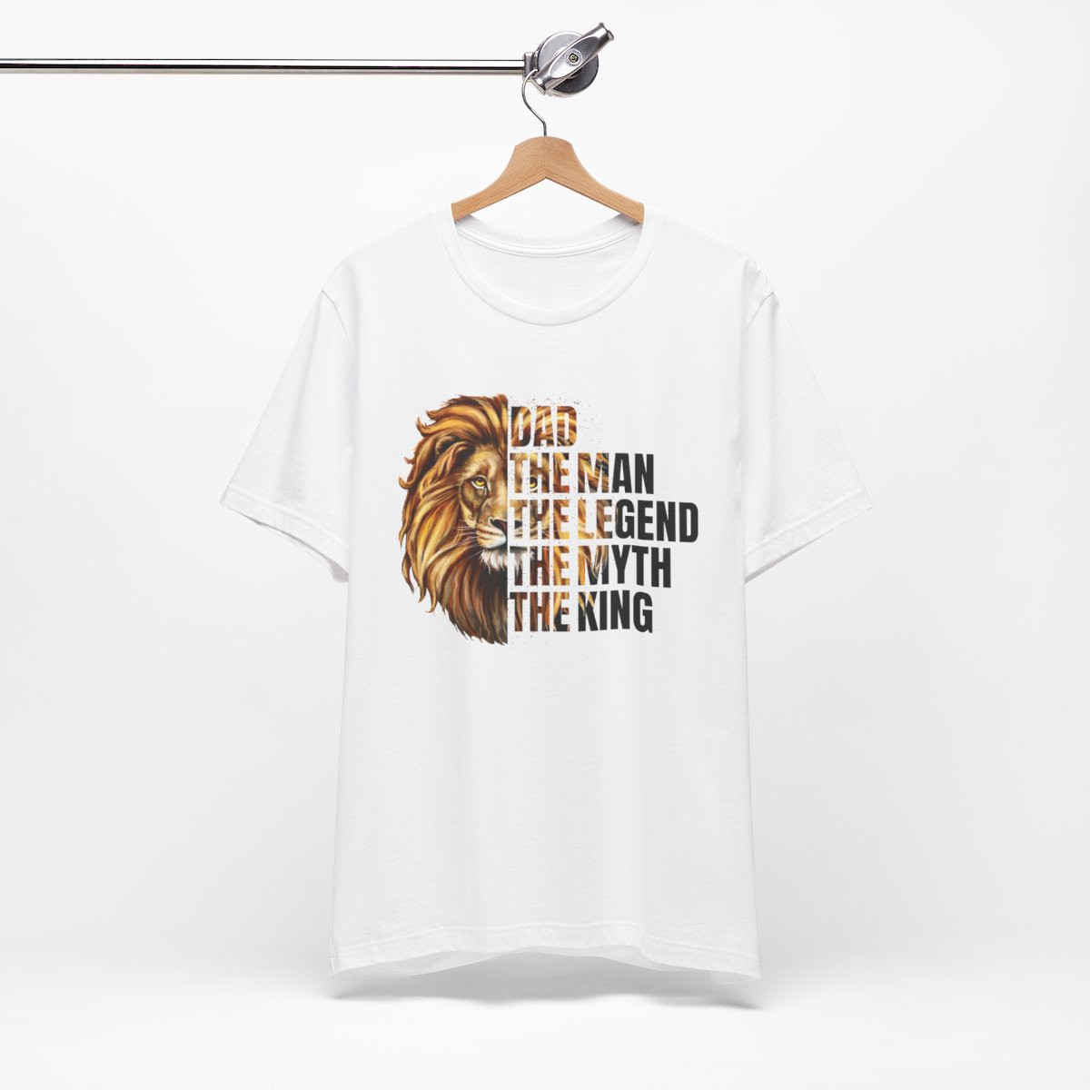 Dad The Man The Legend Short Sleeve Tee | Unisex Jersey T-Shirt for Father's Day