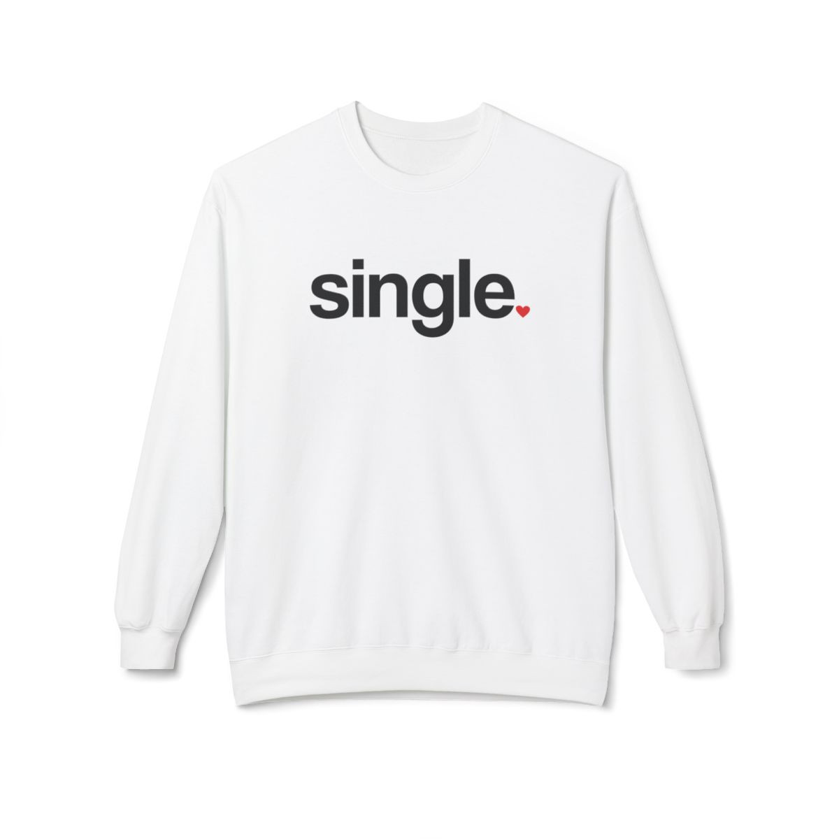 Single Heart Unisex Softstyle Fleece Crewneck Sweatshirt