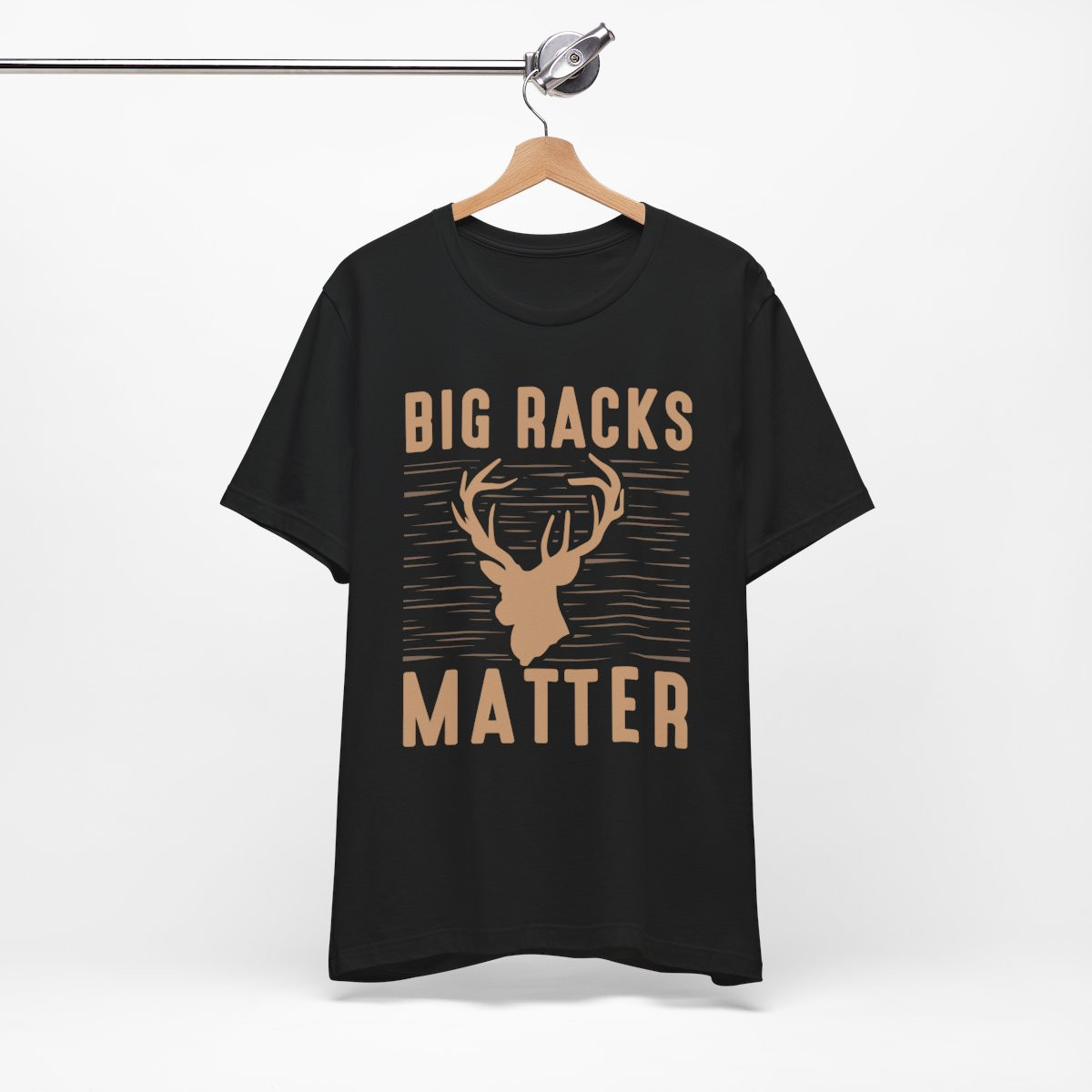 Funny Hunting Tee - "Big Racks Matter" Unisex Jersey Short Sleeve T-Shirt