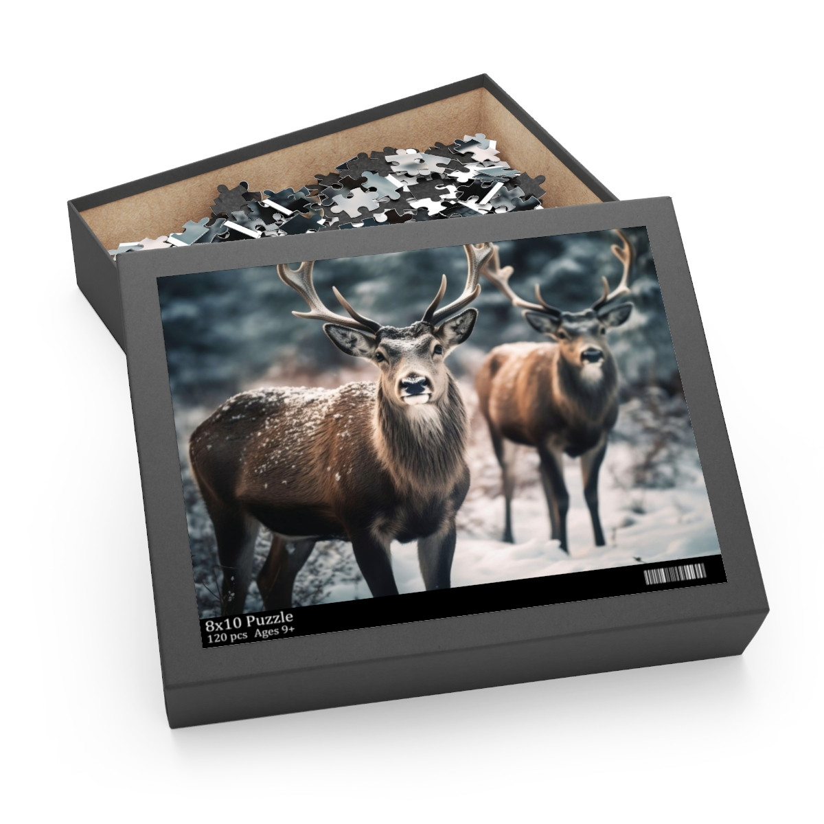 Majestic Deer Puzzle - 120, 252, 500-Piece Options - Nature Jigsaw for Wildlife Lovers