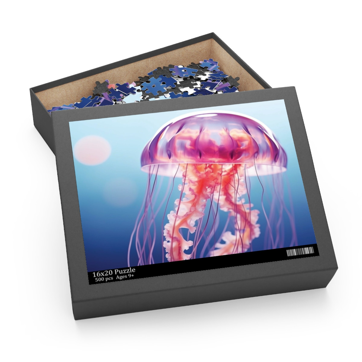 Illuminated Jellyfish Puzzle - 120/252/500-Piece Ocean Artwork
