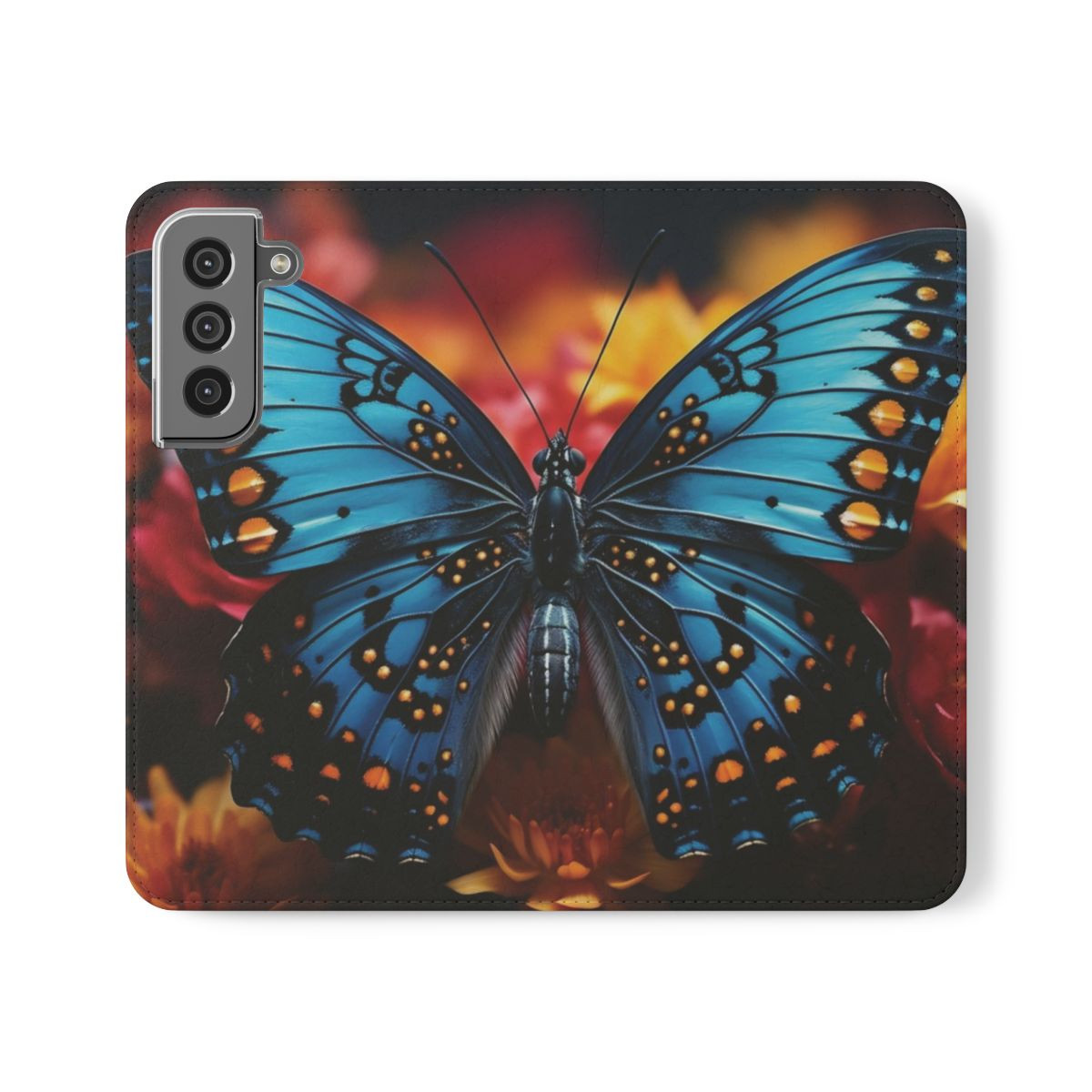 Butterfly Flip Case | Floral Phone Cover | Nature Inspired Design