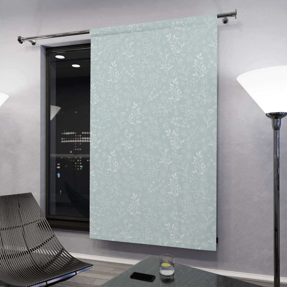 Floral Pattern Window Curtain - Stylish Home Décor