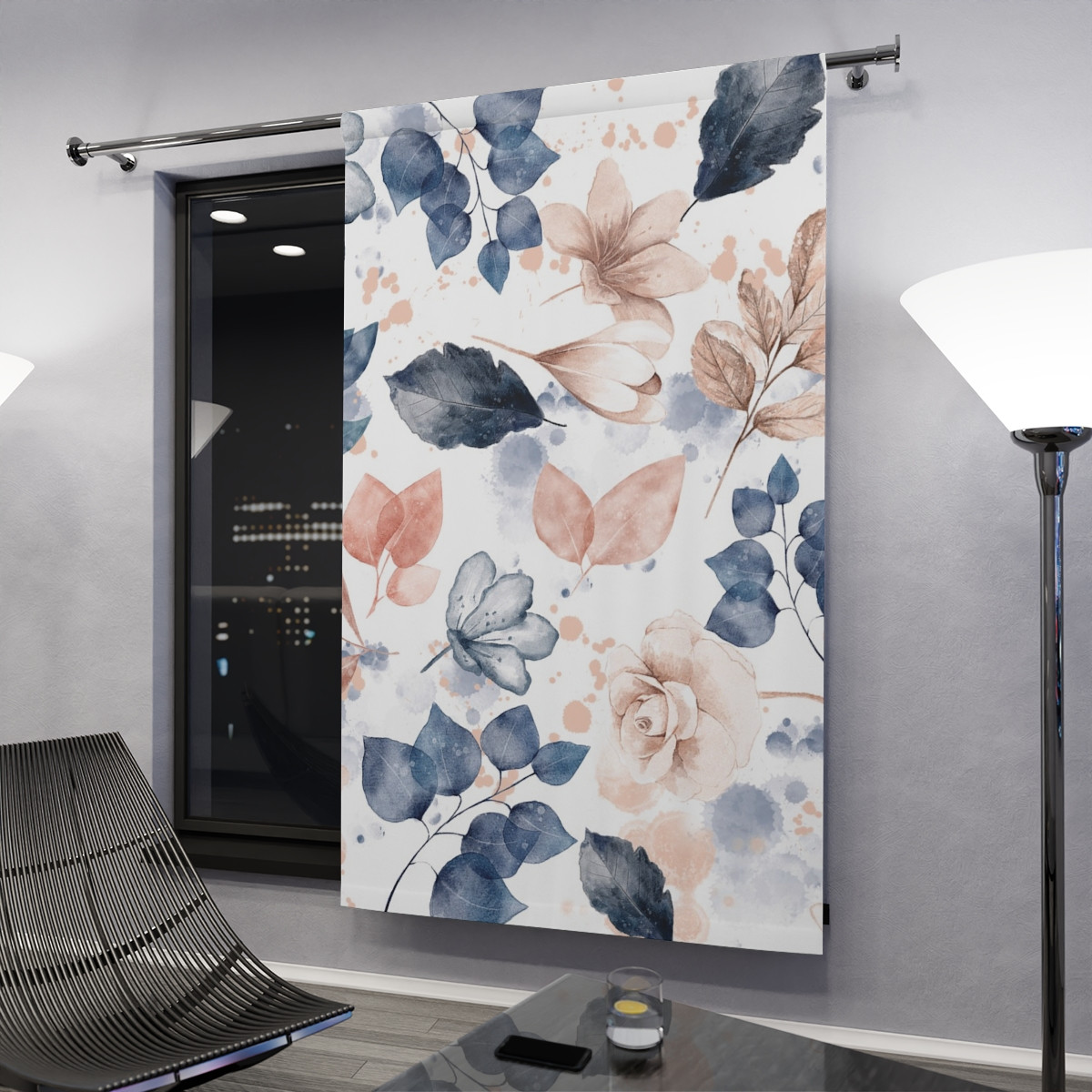 Elegant Floral Window Curtains for Home Decor