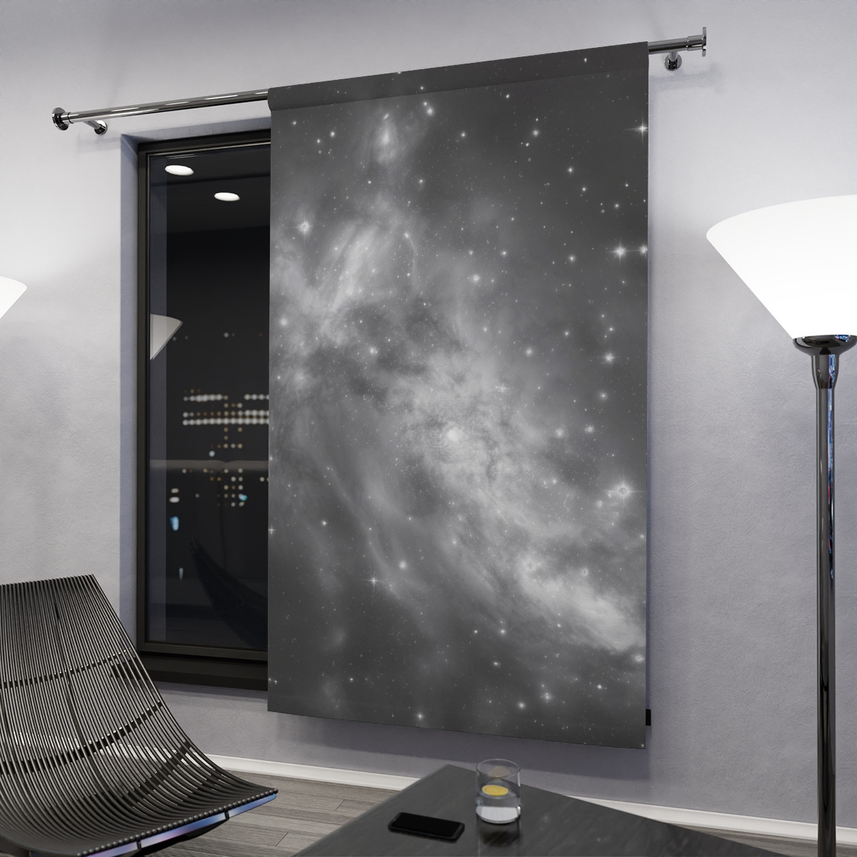 Galactic Window Curtains - Starry Space Decoration - 1 Piece