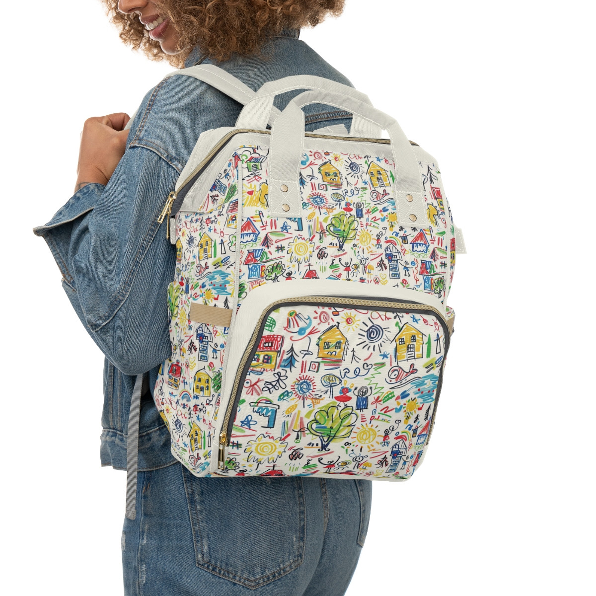 Whimsical Kids' Diaper Backpack - Stylish, Functional, and Playful!