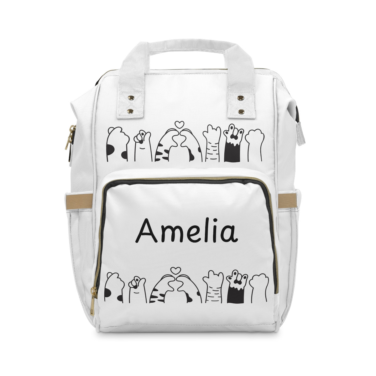 Personalized Cute Animal Print Diaper Backpack for Moms