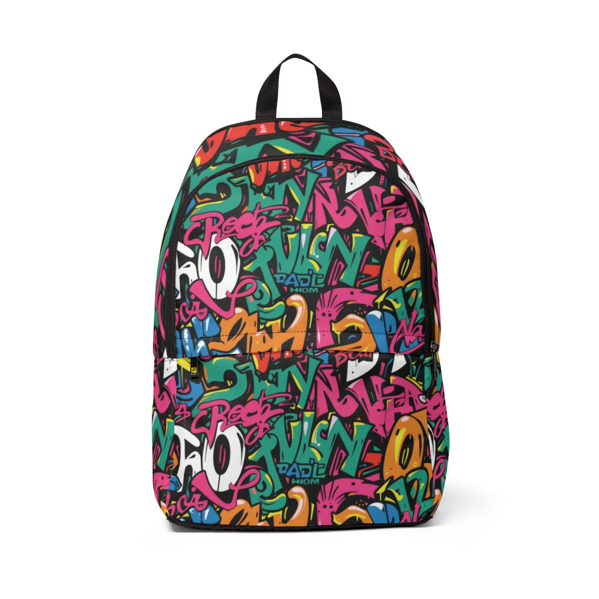 Vibrant Graffiti Unisex Fabric Backpack - Perfect for Students & Adventurers